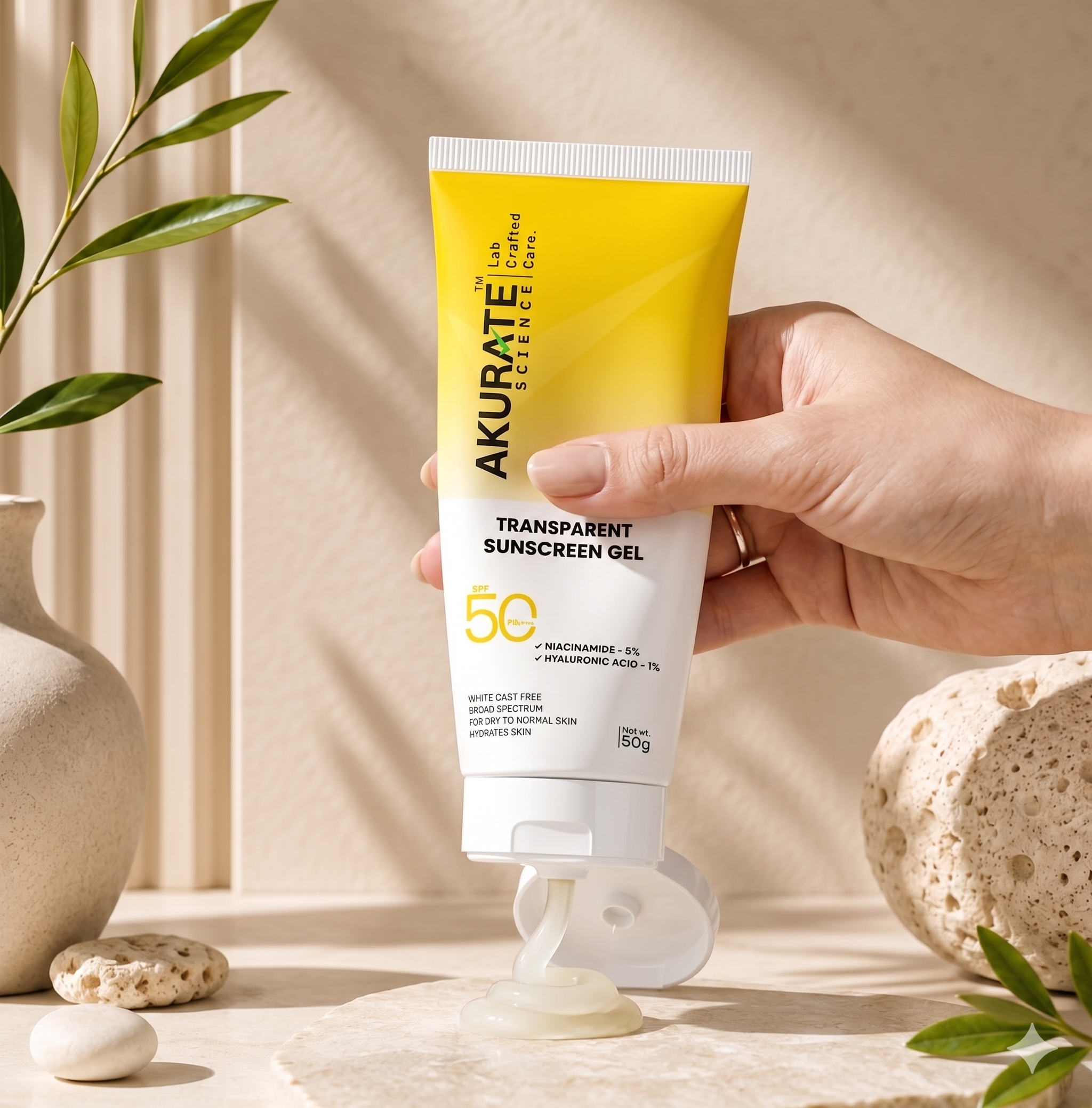 Transparent Sunscreen Gel SPF 50+